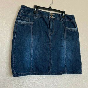 Christopher & Banks Womens Jean Denim Skirt Size: 10